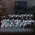 thumbnail image 2 of Renos navideños VidaXL plateados con 120 luces LED, 6 unidades, 2 of 9