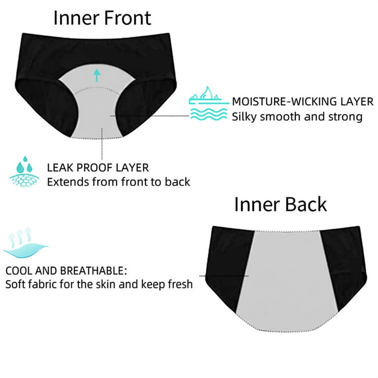 ZMHEGW Tummy Control Underwear For Women High Waisted Leak Proof For Leak  Proof Cotton Overnight Menstrual Briefs Women's Panties 