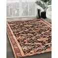 thumbnail image 3 of Ahgly Company Machine Washable Indoor Square Traditional Tangerine Pink Area Rugs, 3' Square, 3 of 7