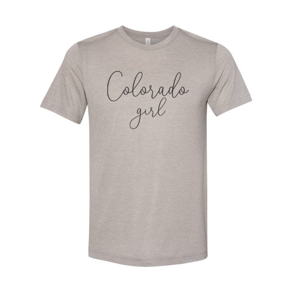 "Colorado Girl Shirt, CO Girl, Colorado Is Home, CO Girl T, State Attire, CO Apparel, Colorado Pride, Colorado Girl, Born In Colorado, Heather Stone, LARGE"