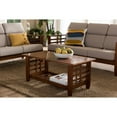 thumbnail image 4 of Baxton Studio Larissa Modern Classic Mission Style Cherry Finished Brown Wood Living Room Occasional Coffee Table, 4 of 4