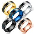 thumbnail image 2 of Maoww Temperature Ring Steel Emotion Mood Rings Couple Intelligent Sensitive Hand Jewelry, Size 7, Gold, 2 of 8