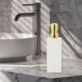 thumbnail image 6 of Unique Bargains 1 Pc Simple Square Soap Pump Dispenser for Laundry Rooms 350ml White Gold Tone, 6 of 6