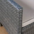 thumbnail image 3 of Sterling Outdoor 5 Piece Wood and Wicker Dining Set with Cushions, Gray, Gray, 3 of 8