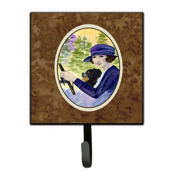 Carolines Treasures SS8538SH4 4.25 x 6 in. Lady Driving with Her Pomeranian Leash Or Key Hook