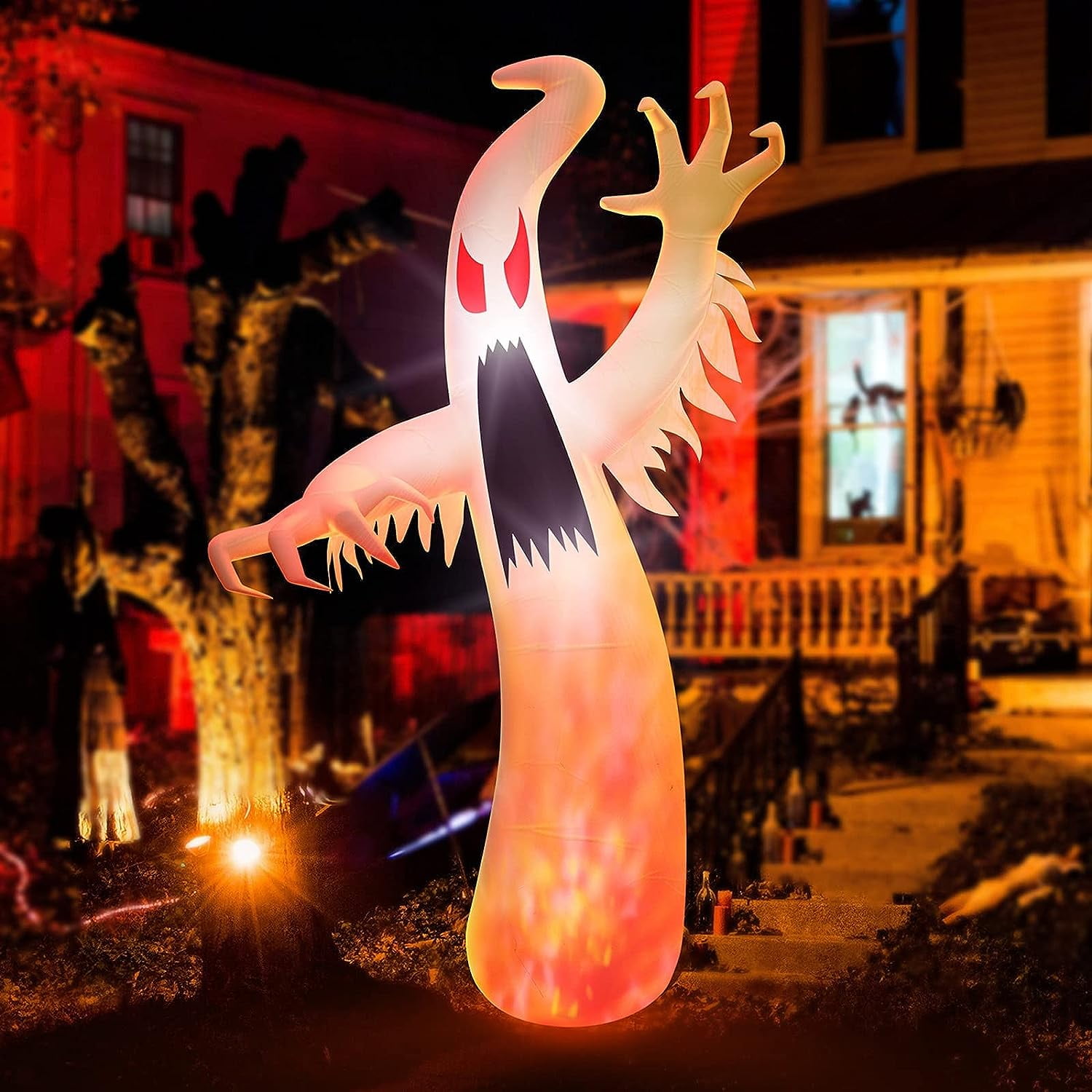 Patiofeel 12 FT Halloween Inflatables Ghost, Halloween Decorations Outdoor, Blow Up Ghost with