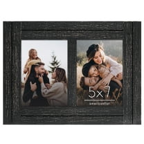 Americanflat Dual Rustic Photo Frame - 5" x 7" - Black
