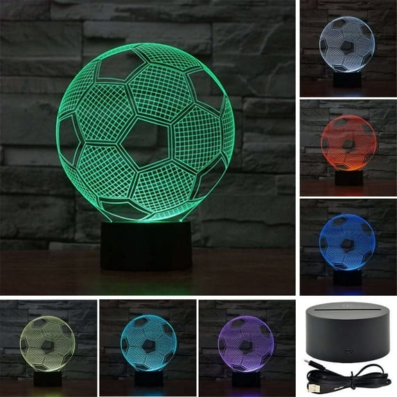 LINLIN LED Night Light, 3D Visualization Amazing Optical Illusion 7 Color Changing Touch Button USB Powered Home Decor Lamp Desk Lamp Gift for Kids Christmas