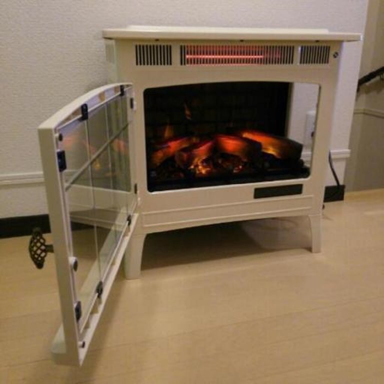 Duraflame 3D Infrared Electric Fireplace Stove u0026 Fire Crackler Combo, Cream  - Walmart.com