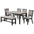 thumbnail image 2 of Miya 6pc Set Dining Table  4x Side Chairs 1x Bench - Two-Tone, 2 of 9