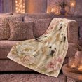 thumbnail image 6 of Vintage Floral Labrador Portrait Collage, Peaceful Pet Portrait Pattern, Warm Flannel Blanket for Living Room and Reading Nook, Dog Lovers Friendship Gift, Pet Lover Home Decor, 6 of 9