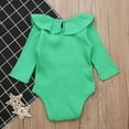 thumbnail image 4 of Fesfesfes Toddler Infant Baby Jumpsuit Boys Girls Solid Ruffles Romper Jumpsuit Outfits Clothing Clearance Under $10, 4 of 7