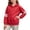 Red, variant on Vmberlty Hoodies for Girls 2-14 Years Old, Striped Sleeve Pullover Hoodie with Kangaroo Pocket, Loose Drop Shoulder Kids Casual Sport Sweatshirts