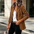 thumbnail image 3 of cocolona Casual Blazers for Women Long Sleeve Open Front Button Suit Jacket Fall Winter Lined Trendy Jacket, 3 of 7