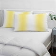 thumbnail image 4 of Lemon Yellow White Queen Size Pillow Cover, Pillowcase Protectors with Zipper, Breathable Decorative Throw Pillow Case Cover, Gradient Vertical Stripes Geometric Pillow Shams for Couch Sofa 20x30Inch, 4 of 8