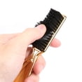 thumbnail image 4 of Barba aceite cabeza cepillo de aseo cerdas rígidas suaviza el mango ABS chapado para hombres Baoblaze Cepillo para bigote de barba new hot, 4 of 5
