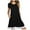 Black Dress for women, variant on ATOYSOY Women's Beach Sundress Lace Splicing Mini Loose Dress Retro Elegant Casual Relaxed Short Sleeve Round Neck Trendy Workout Dress for Girls Brown XXXXL
