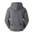 thumbnail image 3 of Mens Zip up Hoodie Fleece Comfy Athletic Hooded Sweatshirt with Pockets Tactical Outdoor Casual Jackets New Mens Lightweight Jackets Dark Gray XL, 3 of 8