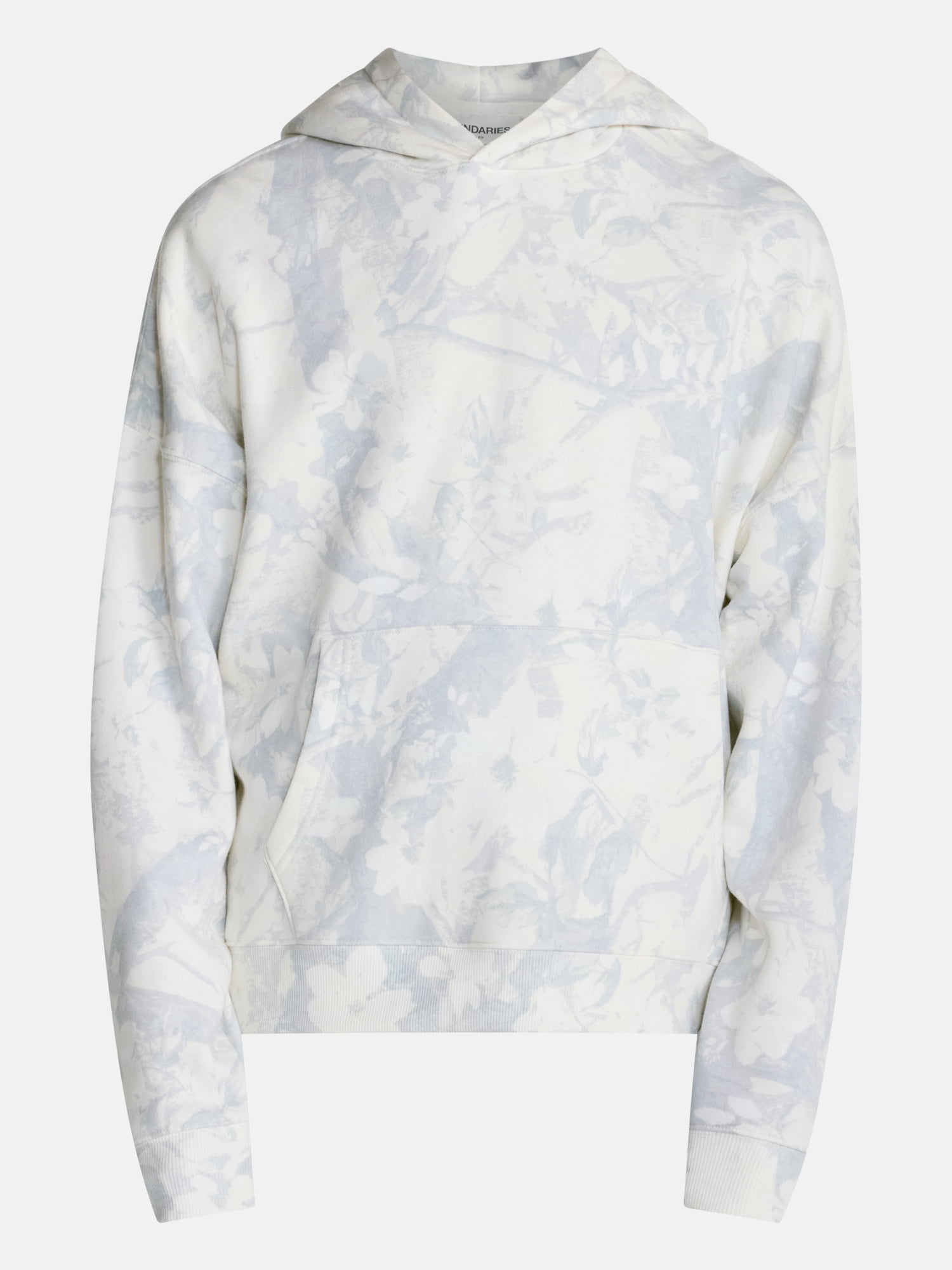No Boundaries Boxy Fit Oversized Fleece Hoodie with Long Sleeves, Men's XS-4XLT
