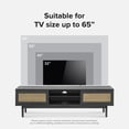 thumbnail image 3 of mopio Haylee TV Stand, Modern Farmhouse Television Stand for 55/60/65 inch TV, Natural Rattan Boho Entertainment Center with Storage, Media Console Credenza Table for Living Room, Bedroom (Black 59"), 3 of 10