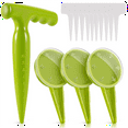 thumbnail image 1 of Seed Dispenser Planter Tool Set -Adjustable Garden Seeder Sower with 5 Dial Settings,-Type Plant Labels Tags Markers, 1 of 7