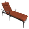 thumbnail image 5 of Jordan Manufacturing 74" x 22" McHusk Brick Red Solid Rectangular Outdoor Chaise Lounge Cushion with Ties and Hanger Loop, 5 of 14
