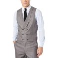 thumbnail image 3 of Adam Baker by Needle & Stitch 12965 Mens 3-Piece Peak Lapel Modern Fit Suit- Medium Grey - 48L, 3 of 7