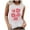 White, variant on Tank Tops for Women under $4.98 no boundari Sleeveless Floral Print Round Neck Summer Printed Top Black XL