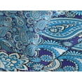 thumbnail image 4 of Ambesonne Paisley Quilted Bedspread Set 3 Pcs, Flowers Leaves and Dots, King Size, Blue, 4 of 5