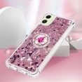 thumbnail image 4 of Liquid Quicksand Case for Samsung Galaxy A06 with Diamond Kickstand, Luxury Fun Glitter Sparkle Flowing Clear Bling Cover Case for Samsung Galaxy A06. -Pink, 4 of 14