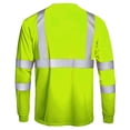 thumbnail image 5 of Mens Class 3 Safety Shirt Long Sleeve High Visibility Reflective Breathable Hi Vis Work Tee Construction Warehouse, 5 of 6