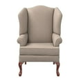 thumbnail image 3 of Bowery Hill Traditional Styled Fabric Wing Back Chair in Beige, 3 of 8