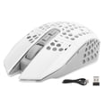 thumbnail image 1 of Ratón de carga silencioso inalámbrico RGB luminoso hueco para juegos 2,4 GHz suministros de computadora X801White, 1 of 5