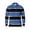 Blue, variant on Men's Polo Shirts Long Sleeve Striped Collared Golf Shirts Purple L