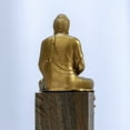 thumbnail image 5 of Handcrafted Amitabha Buddha Statue Vintage Brass 2.60in Peace & Care Unique Gift for Small Spaces, 5 of 12