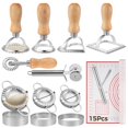 thumbnail image 1 of Dumpling Maker Kit Set, 15 PCS Empanadas Press, Ravioli Cutter, Pasta Cutter Wheel And Baking Mat For Ravioli, Stainless Sharp Dumpling Making Tool, 1 of 8