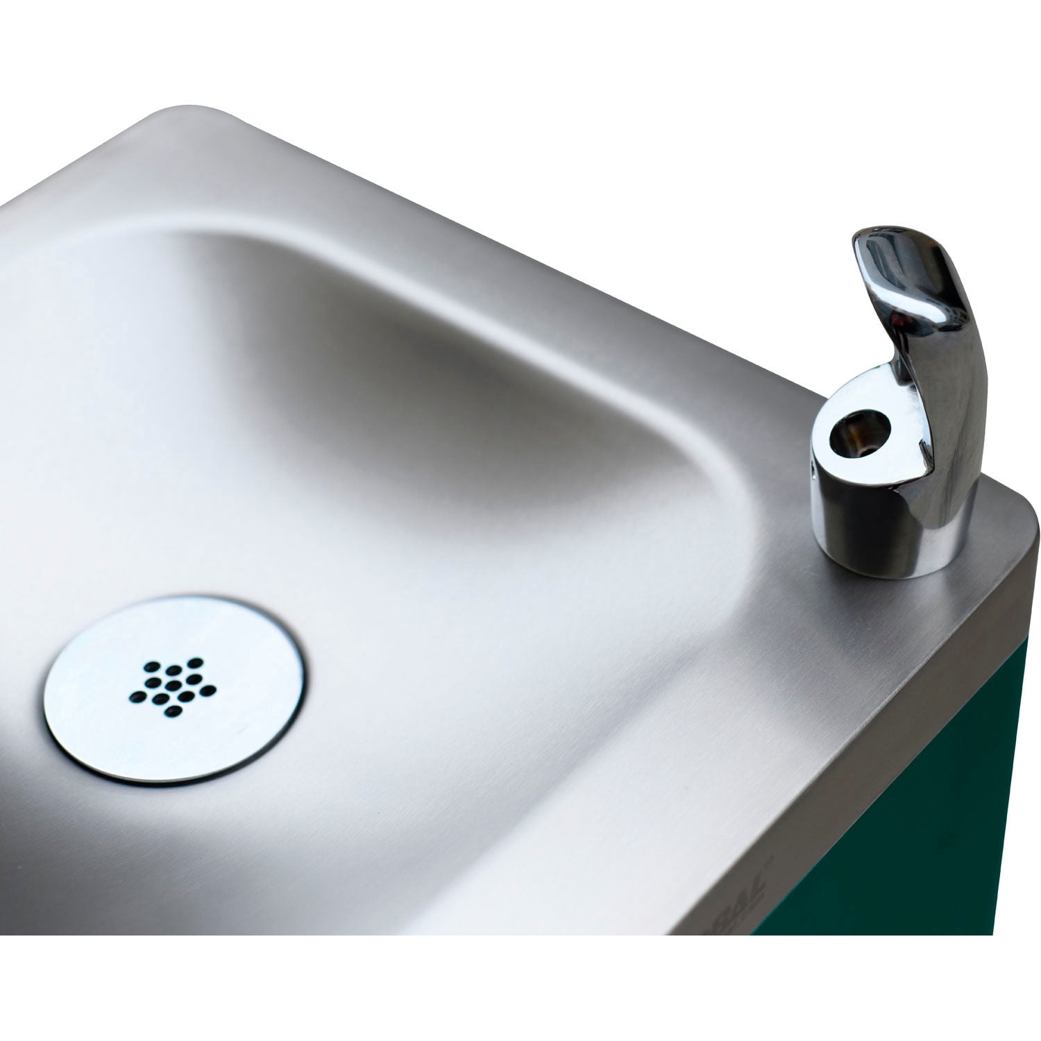 Outdoor Bottle Filling Station & Drinking Fountain, Green Powder Coat