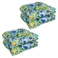 thumbnail image 1 of Blazing Needles Outdoor Rounded Back Chair Cushion, 19" x 19", Lesandra Sunblue 4 Count, 1 of 1