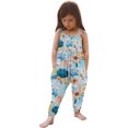 thumbnail image 1 of QISIWOLE Toddler Baby Girls Halloween Jumpsuits Cute Strap Pumpkin Sleeveless Romper Kids Loose Overalls Outfit Clothes,clearance under $10, 1 of 4
