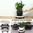 thumbnail image 5 of 3 Pack Plant Caddy with Wheels Rolling Plant Stand with Wheels 13 Inch Plant Dolly Heavy Duty Large Potted Plant Mover with Casters for Indoor and Outdoor, White, 5 of 7