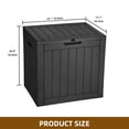thumbnail image 2 of Uforic 30 Gallon Weatherproof Resin Deck Box with Lock, Black Outdoor Patio Storage Container, 2 of 8