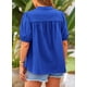 thumbnail image 2 of Camisa de Mujer PRETTYGARDEN de Algodón Azul con Botones Talle M, 2 of 8