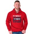 thumbnail image 5 of Fitness? Pizza! Gym Workout Exercise Unisex Plus Size Hoodie Brisco Brands 5X, 5 of 6