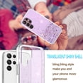 thumbnail image 3 of Compatible with Samsung Galaxy S23 Ultra Case Cute Glitter Clear Sparkly Cases Shockproof Galaxy S23 Ultra Case for Women Girls Silicone Samsung S23 Ultra Phone Case Slim Protective Cover (Purple), 3 of 14