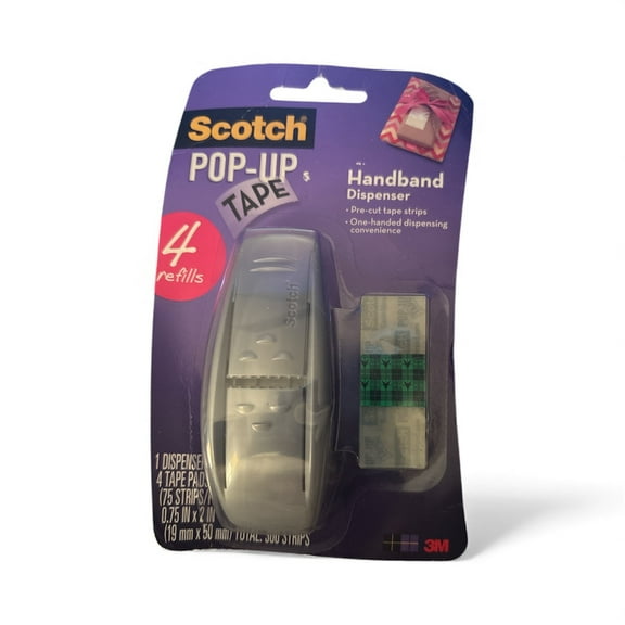 Scotch Pop-Up Tape Handband Dispenser with 4 tape pad refills