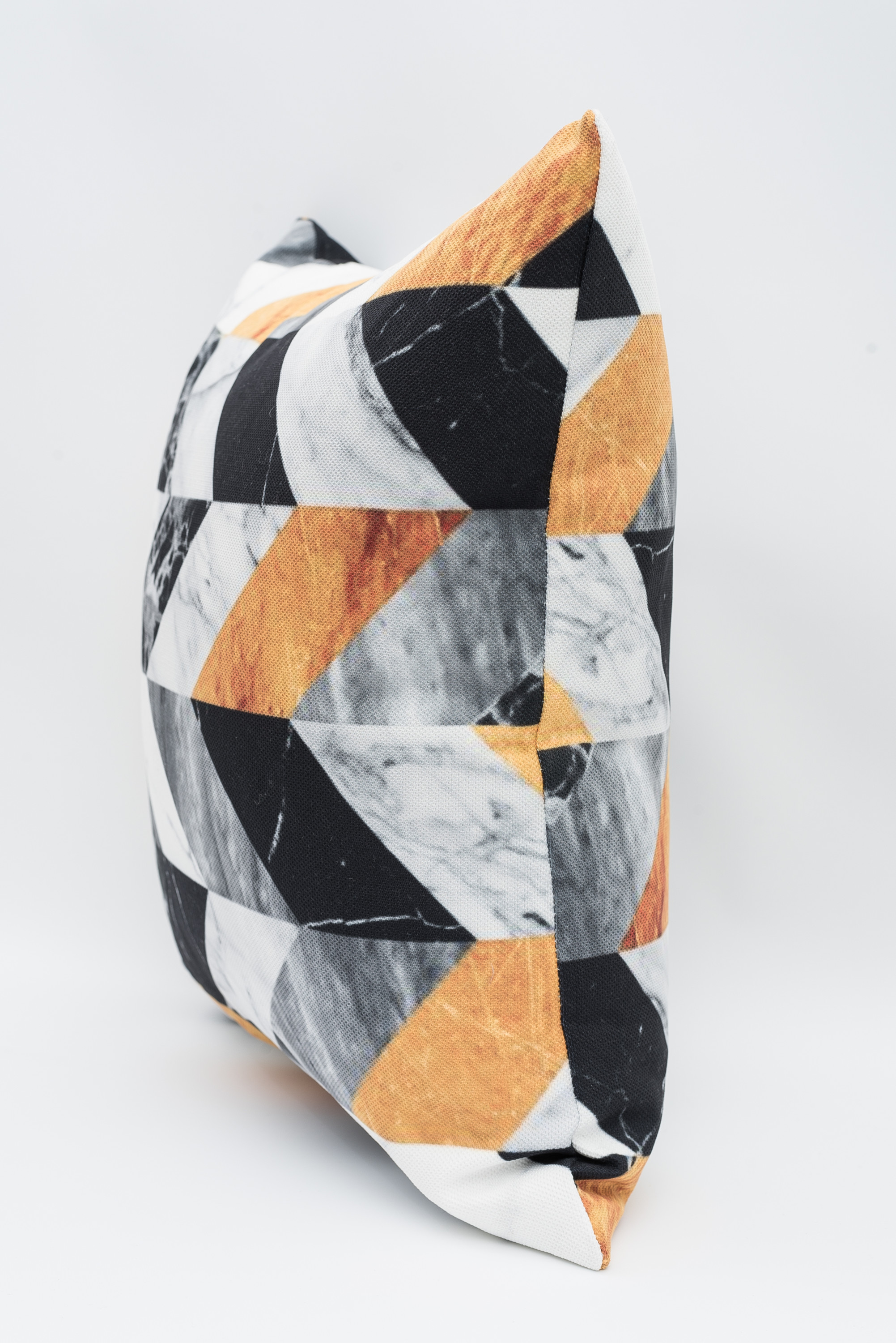 Ada Home Decor Marble Chevron Contemporary Pillow