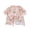 Pink, variant on Bovxnpu Girls' Short Sets Kids Cotton Summer Solid Short Sleeve Crew Neck Shirt Shorts 2-Piece Sets Summer Outfits