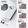 thumbnail image 2 of (4 in 1  for iPhone 14 Case Compatible with MagSafe (6.1 inch, 2022), with 2 Pack Screen Protector + Camera Cover, Liquid Silicone Phone Case (White), 2 of 14
