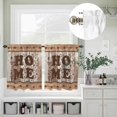 thumbnail image 5 of Kitchen Window Curtains Valance and Tier Set, Vintage Western Star Home Rod Pocket Tier Curtain Valance Set, Rustic Brown Wood Board Light Filtering Cafe Curtains for Bedroom Living Room, 5 of 9