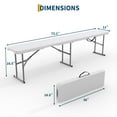 thumbnail image 3 of Huisuilinss Plastic Folding Bench,6FT Foldable Bench,Protable Plastic Bench With Carrying Handle And HDPE BenchTop For Outdoor Picnic Camping Party Sports Activities,2 Pack,Only Bench, 3 of 7